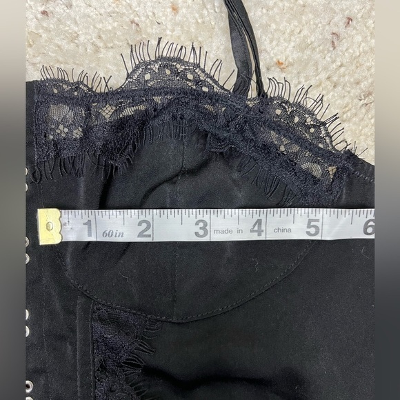 ASOS Corset Cami Lace Insert Adjustable Straps Elastic Bottom Hook-Eye Closure - Picture 11 of 12